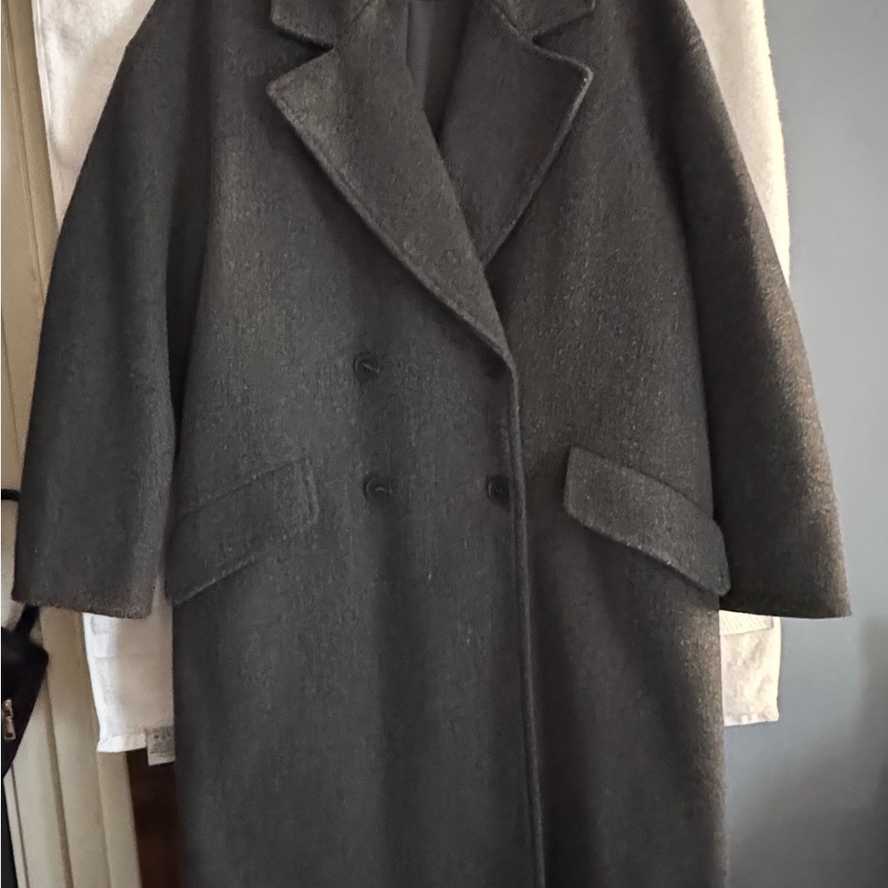 Zara Charcoal Textured Coat